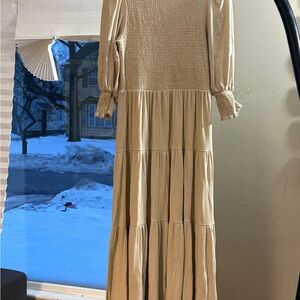 Blank NYC Cream Long Sleeve Dress